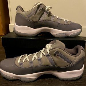 Grey & White Retro Low Air Jordans Men Size 13 US